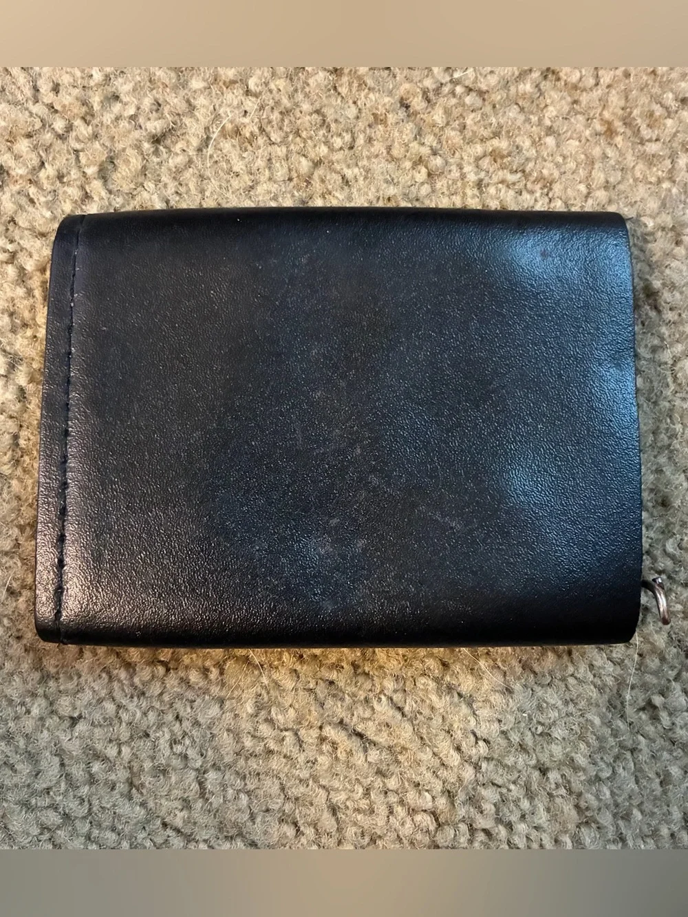 Harley-Davidson Black Leather Trifold Men's Wallet Logo Snap Biker Motorcycle